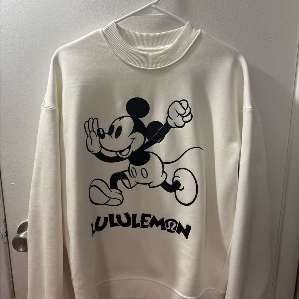 lululemon athletica White Mickey Mouse Crewneck Sweater